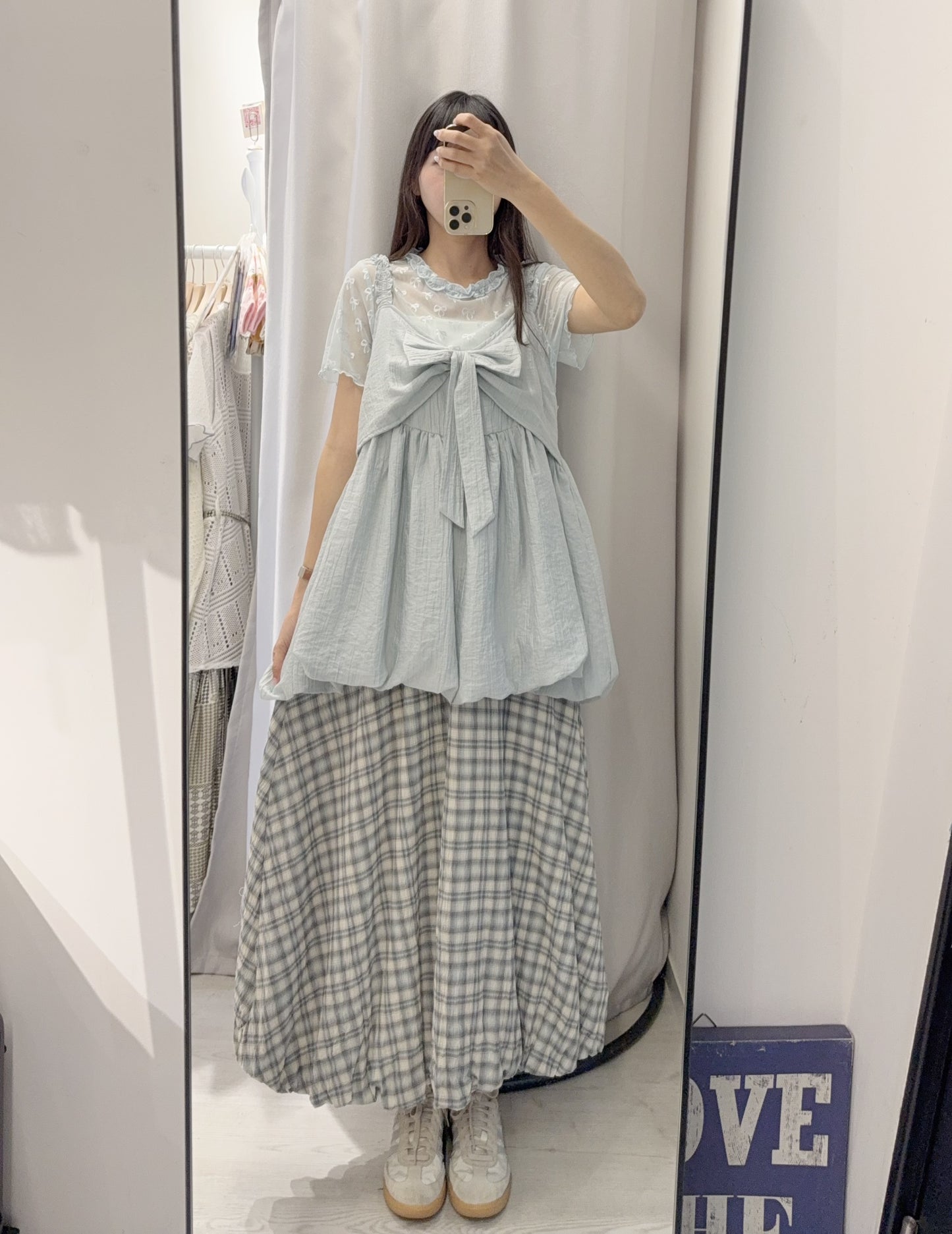 夏季・可前後著泡泡邊背心 2色入 1S10627