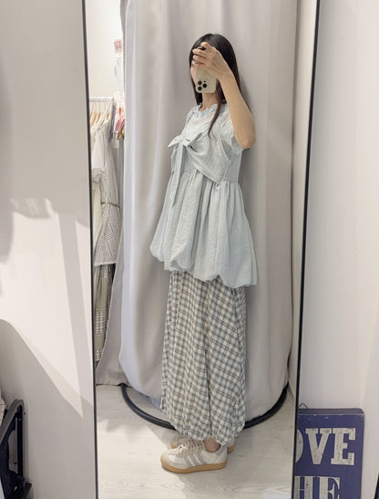 夏季・可前後著泡泡邊背心 2色入 1S10627
