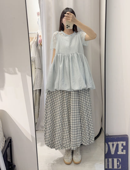 夏季・可前後著泡泡邊背心 2色入 1S10627
