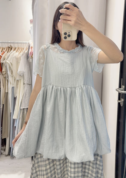 夏季・可前後著泡泡邊背心 2色入 1S10627