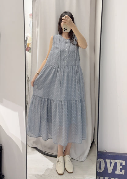 夏季・點點雪紡綁帶背心裙 2色入 1S60639