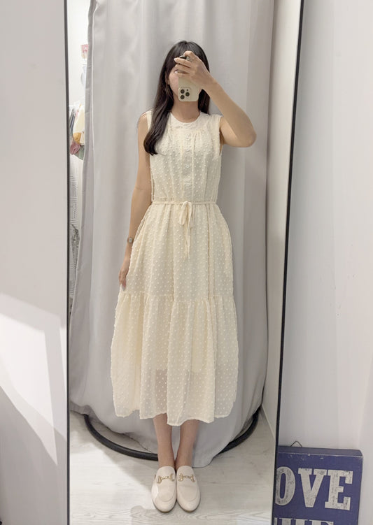 夏季・點點雪紡綁帶背心裙 2色入 1S60639