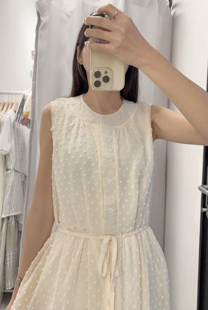 夏季・點點雪紡綁帶背心裙 2色入 1S60639