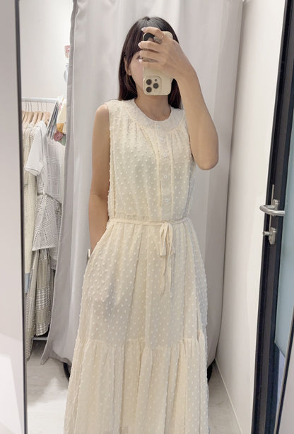 夏季・點點雪紡綁帶背心裙 2色入 1S60639