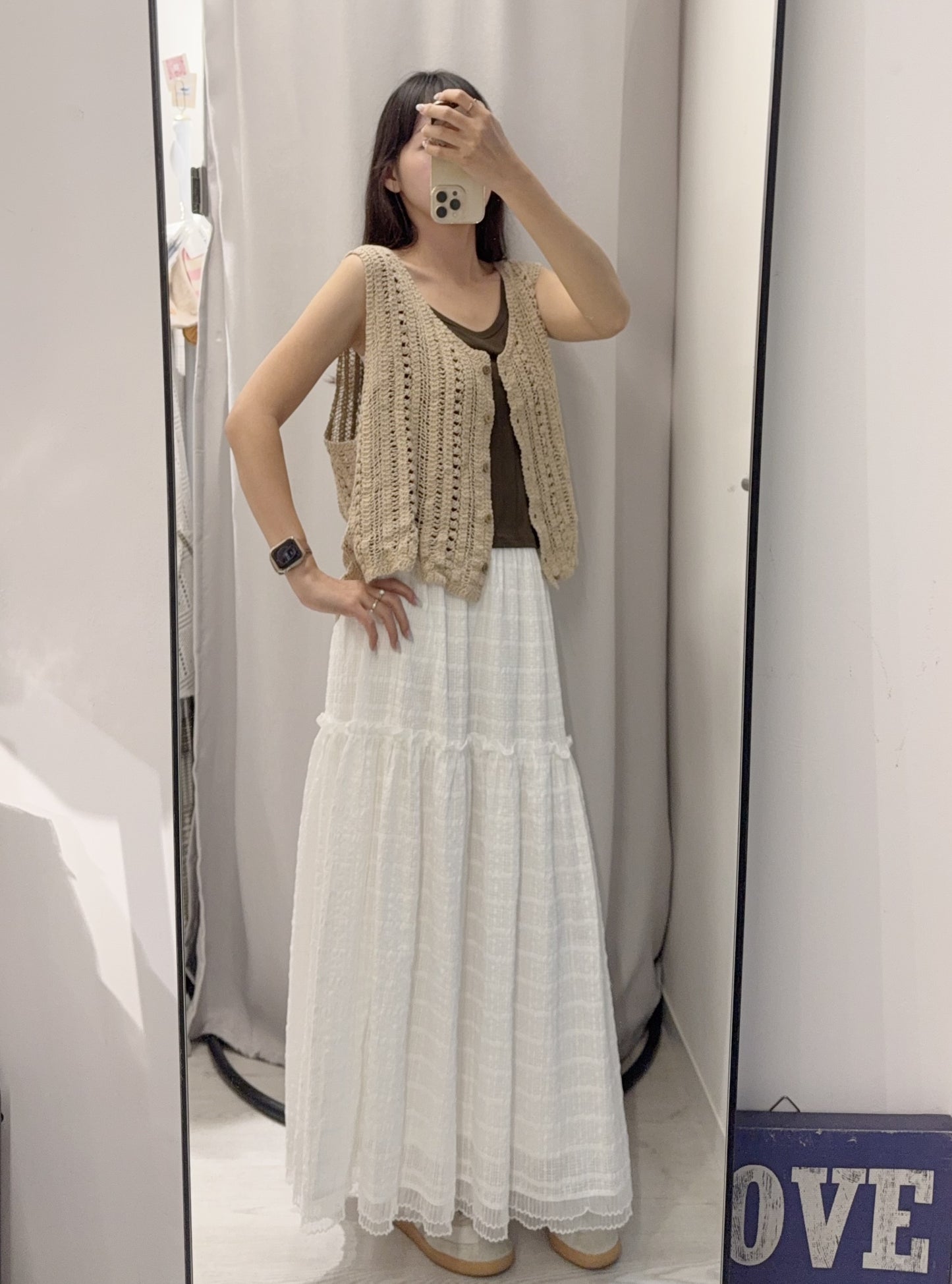 夏季・勾花外套配彈性背心SET 2色入 1S60703