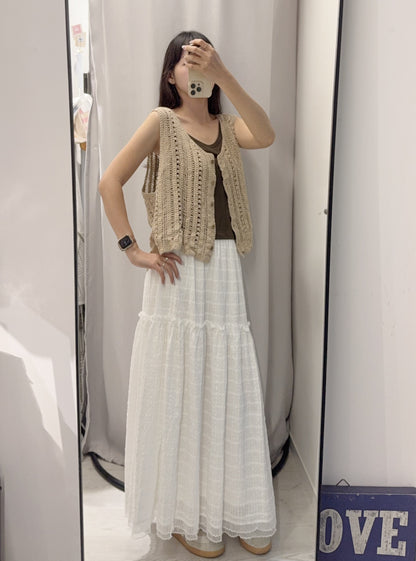 夏季・勾花外套配彈性背心SET 2色入 1S60703