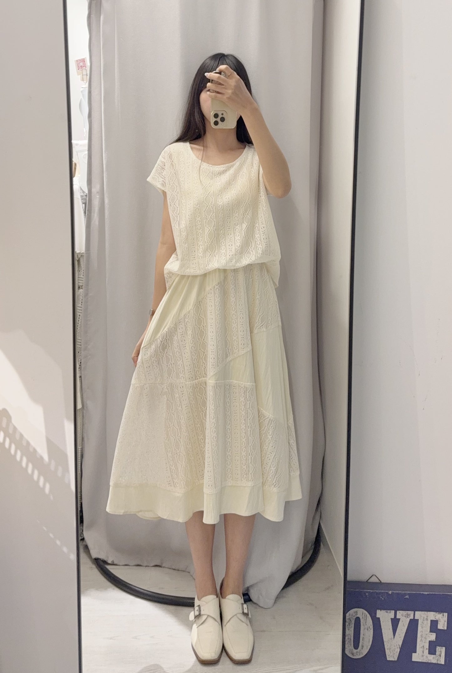 夏季・精緻Lace假兩件連身裙 3色入 1S20713