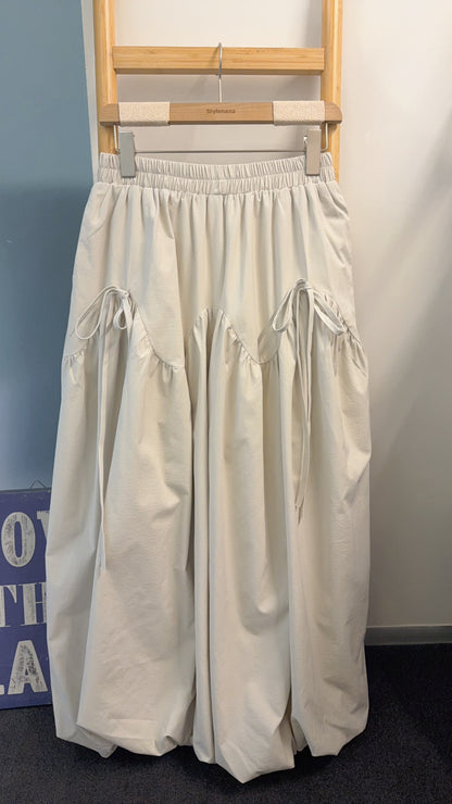 夏季・蝴蝶結泡泡長褲 2色入 1S60806