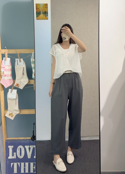夏季・皺褶修腳西褲 2色入 1S70815