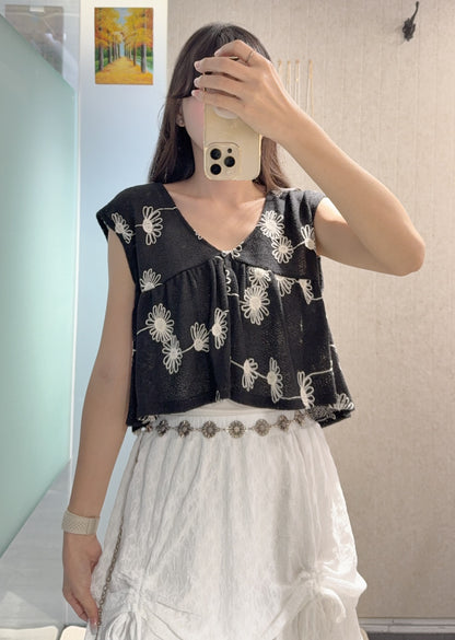 夏季・束繩層層Ruffles重工LACE裙 1S10821