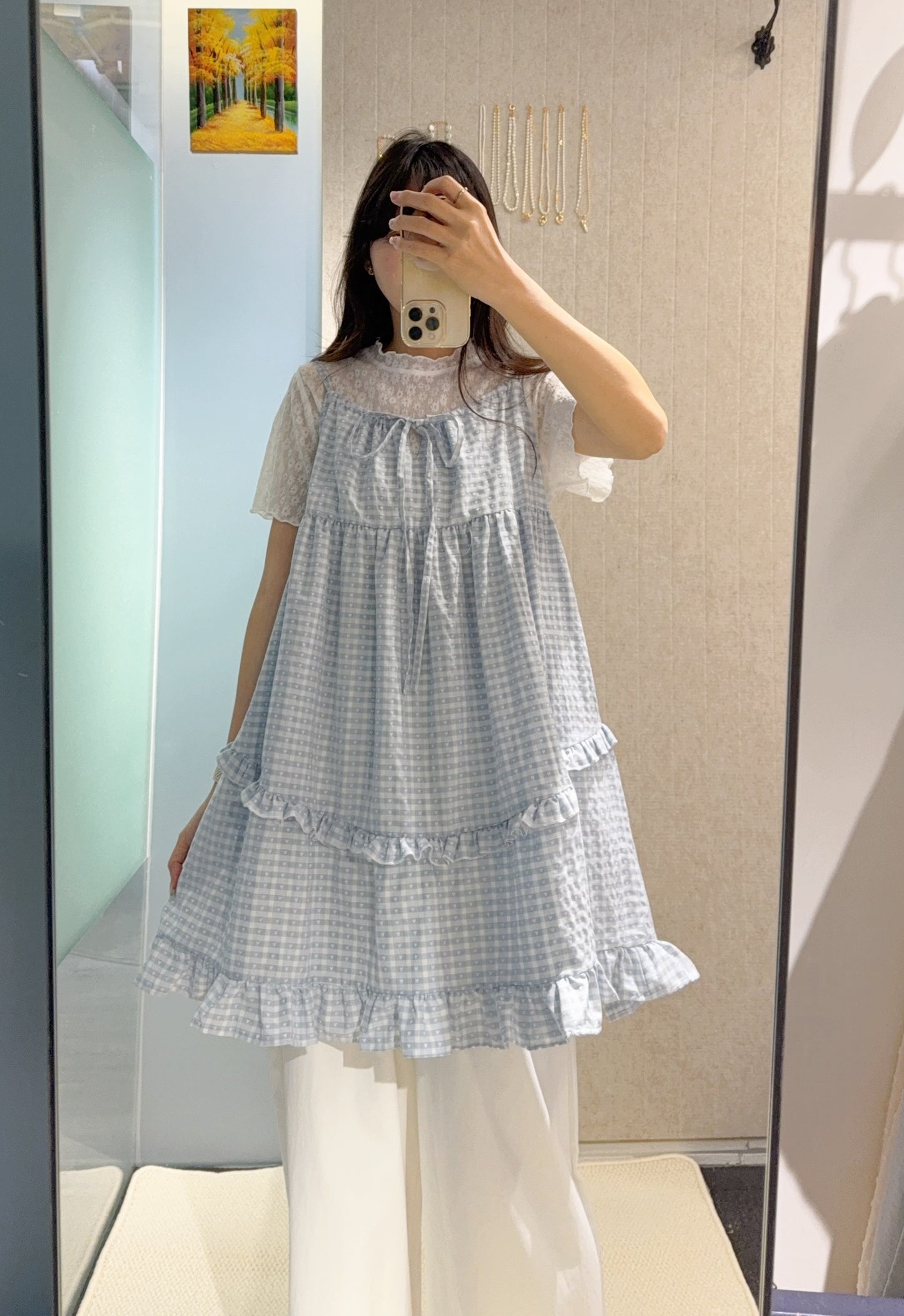 夏季・心心吊帶娃娃裙 2色入 1S10823