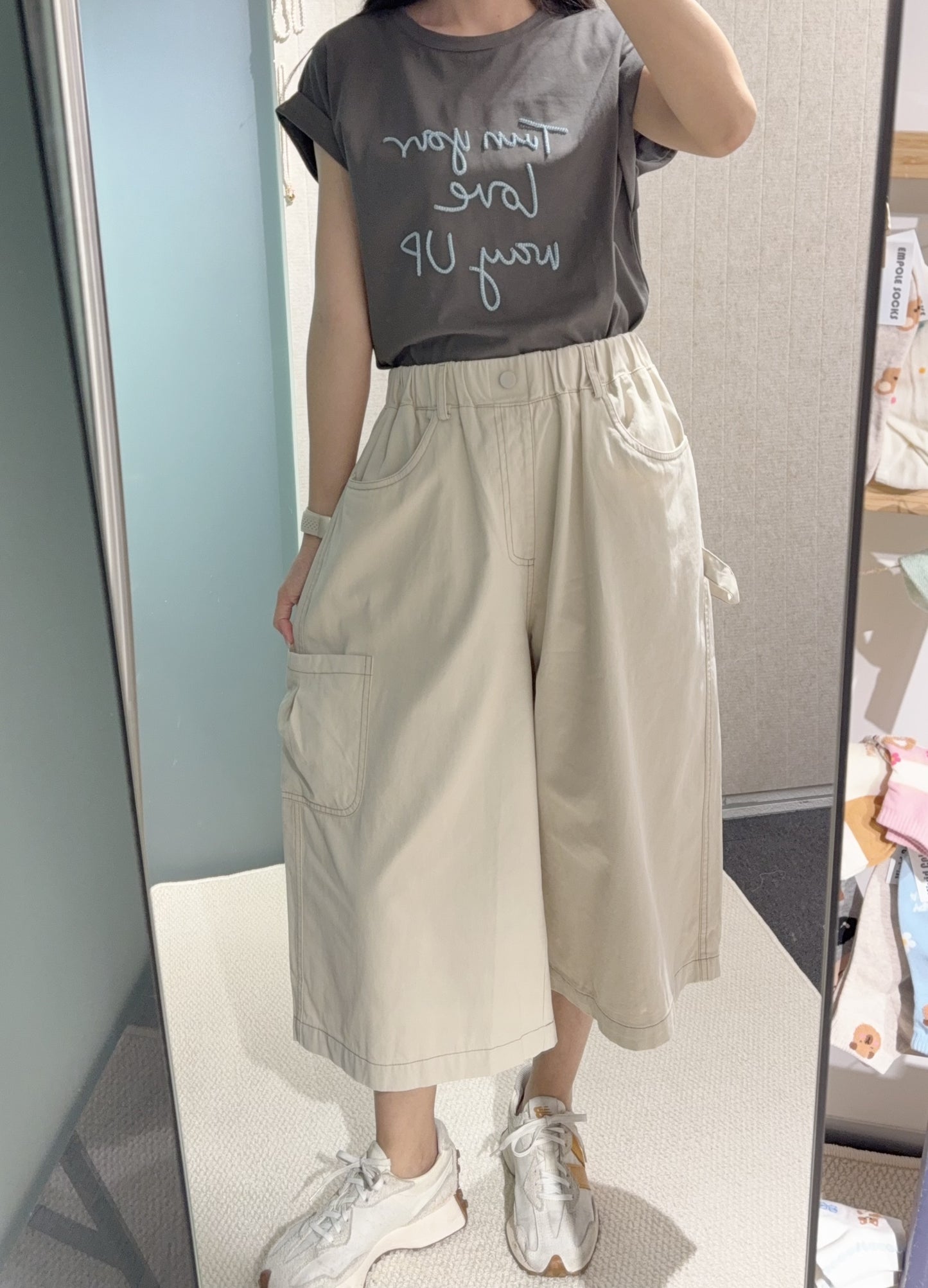 夏季・明線寬鬆七分褲 3色入 1S30820