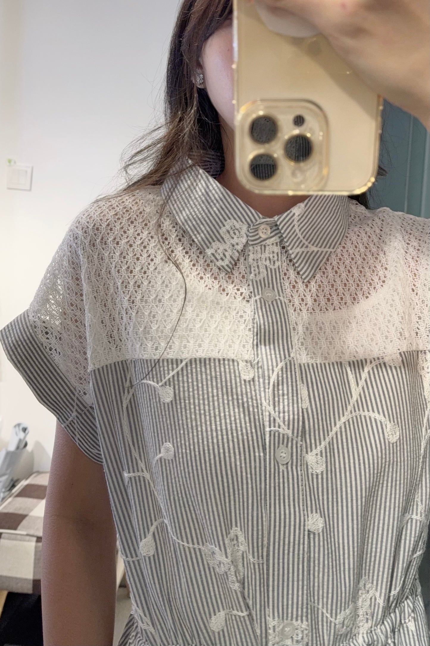夏季・立體刺繡花棉麻連身裙 2色入 1S20826