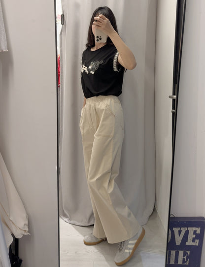 夏季・全橡筋明線直腳棉褲 3色入 1S80315