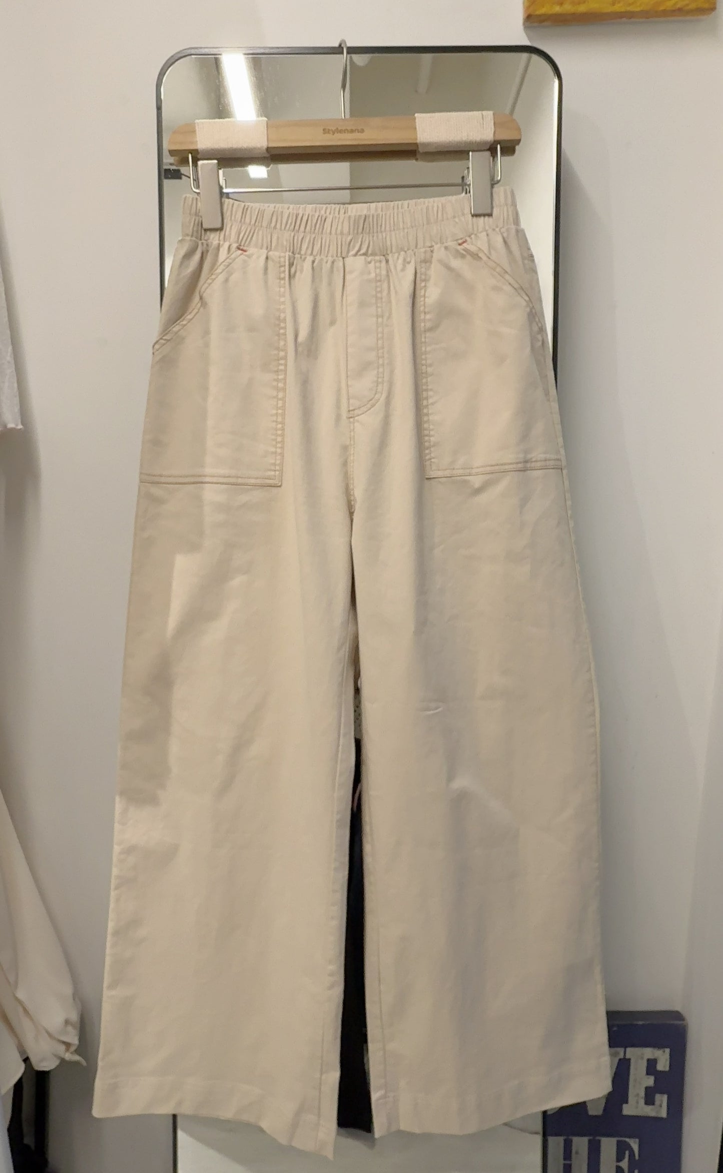 夏季・全橡筋明線直腳棉褲 3色入 1S80315