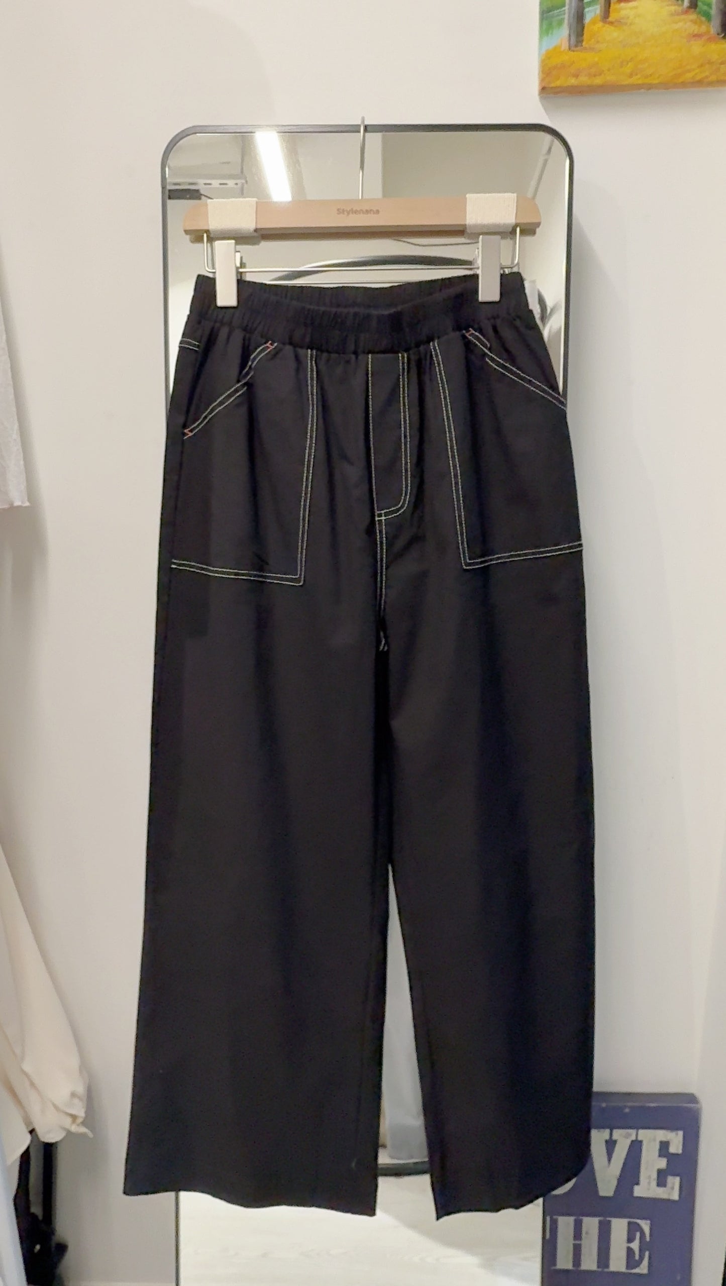 夏季・全橡筋明線直腳棉褲 3色入 1S80315