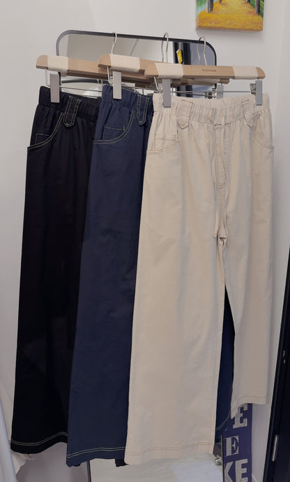 夏季・明線抽繩棉褲 3色入 1S80314