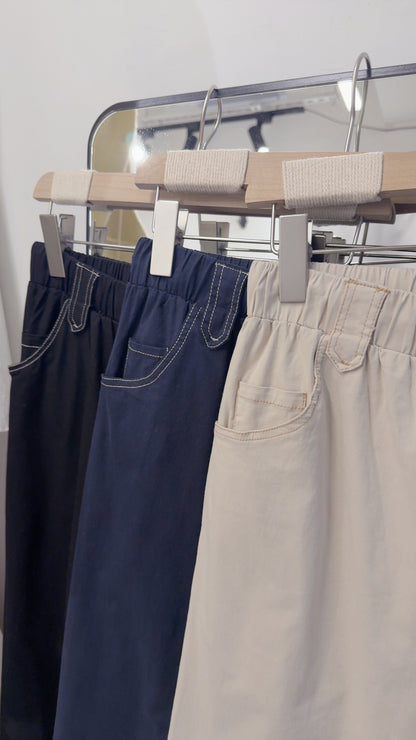 夏季・明線抽繩棉褲 3色入 1S80314