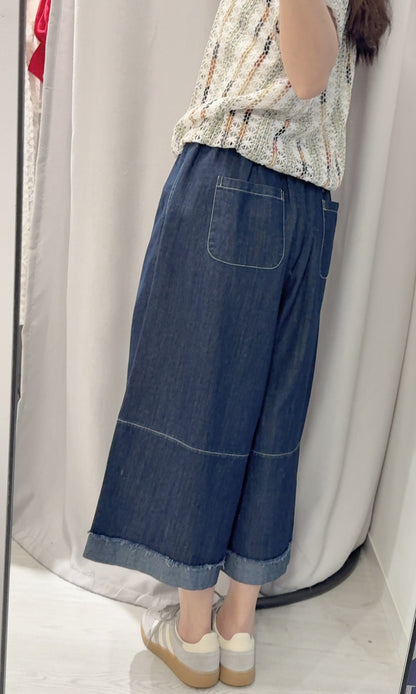 夏季・寬鬆抽繩薄牛仔褲 1色入 1S60316