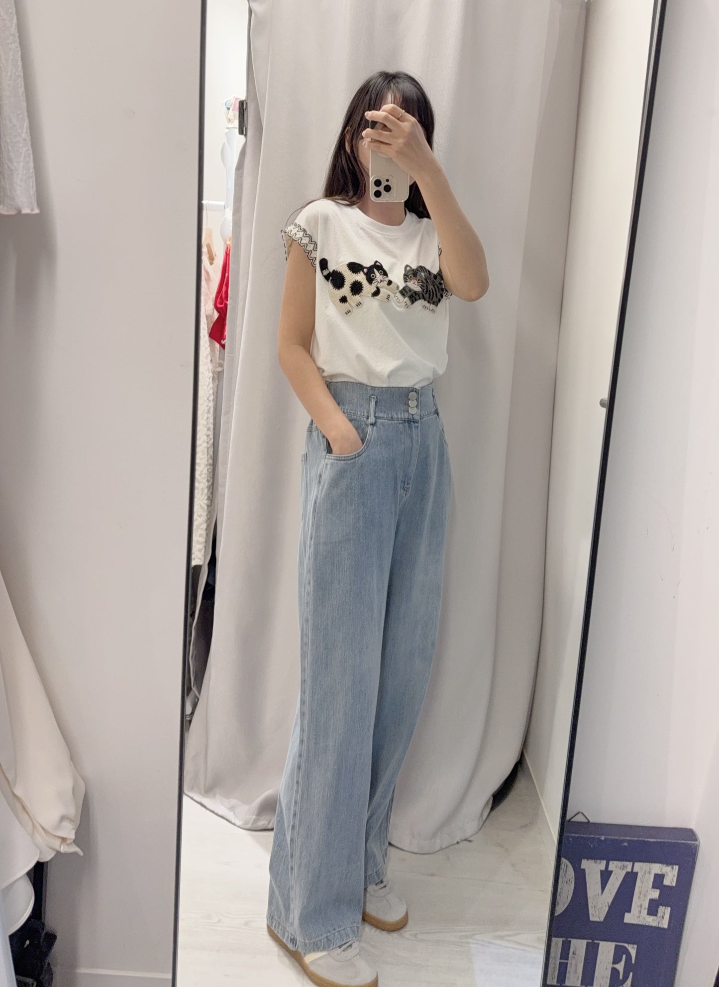 夏季・修腰洗水薄牛仔 1色入 1S70317