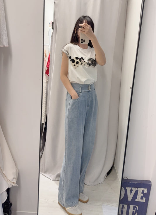 夏季・修腰洗水薄牛仔 1色入 1S70317