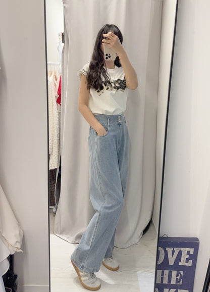 夏季・修腰洗水薄牛仔 1色入 1S70317