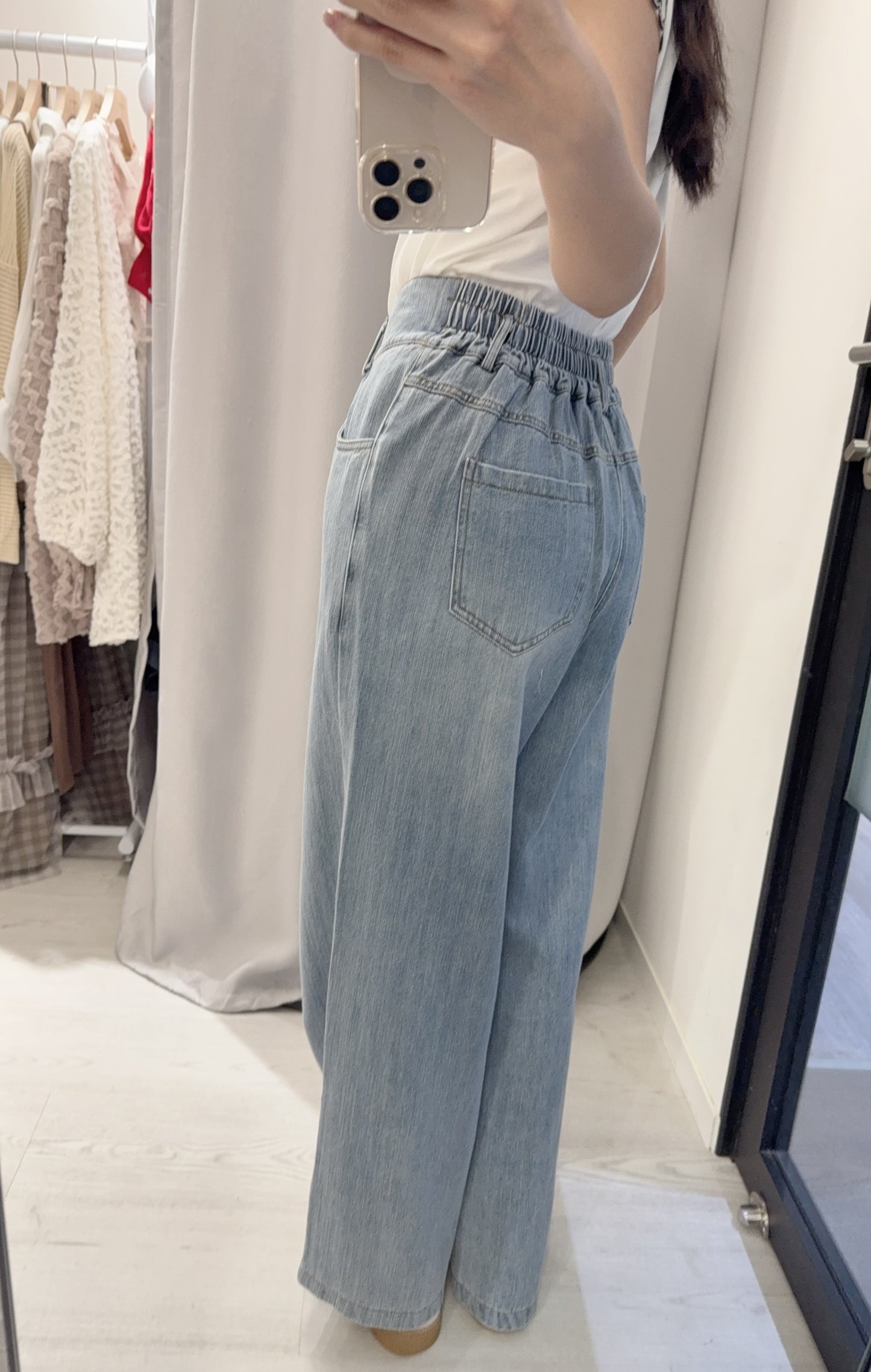 夏季・修腰洗水薄牛仔 1色入 1S70317