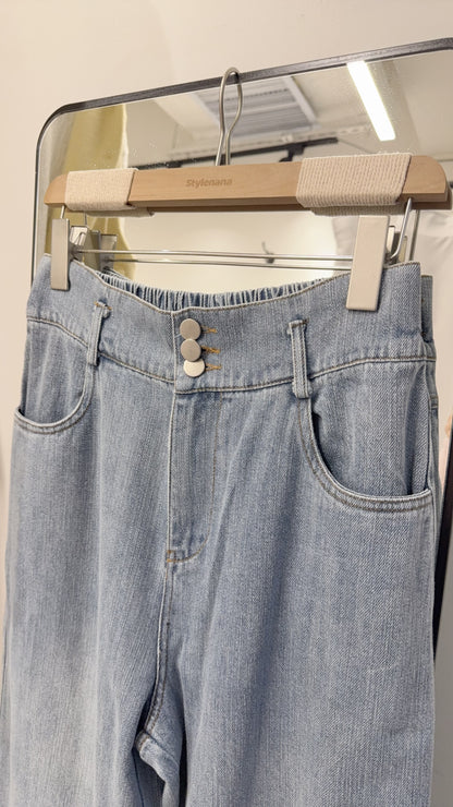 夏季・修腰洗水薄牛仔 1色入 1S70317