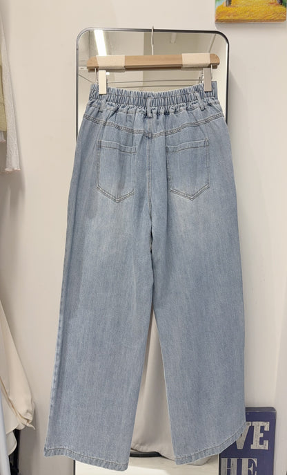 夏季・修腰洗水薄牛仔 1色入 1S70317