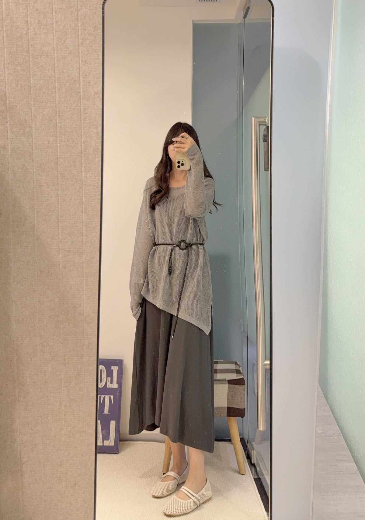 夏季・斜網衫配超彈吊帶裙SET 2色入 1S60835