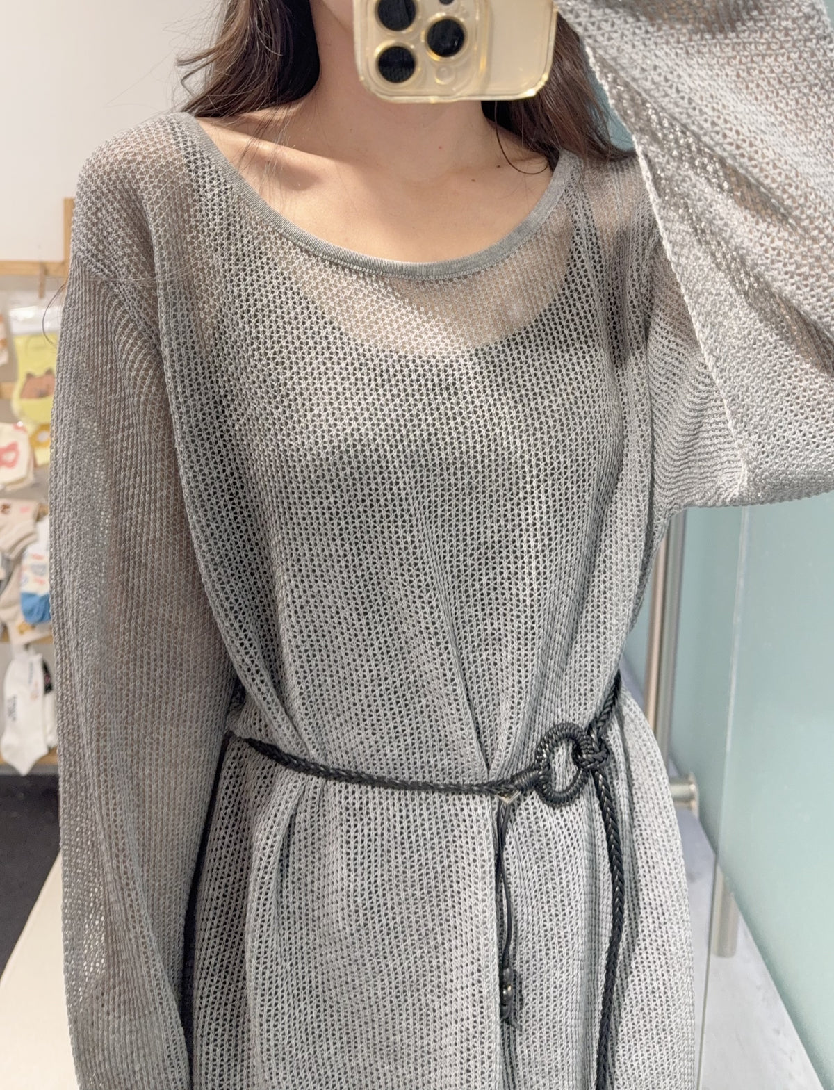夏季・斜網衫配超彈吊帶裙SET 2色入 1S60835