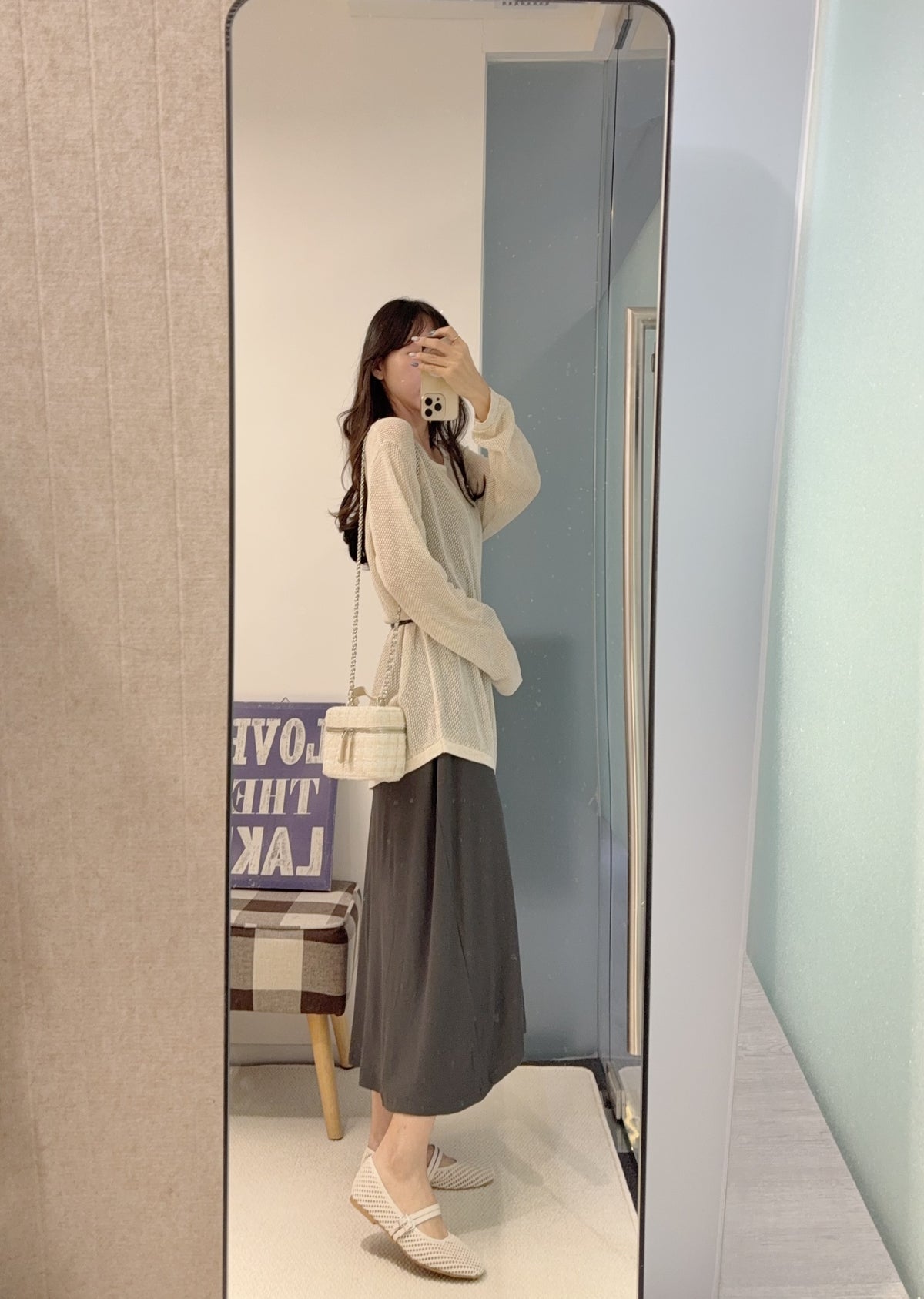 夏季・斜網衫配超彈吊帶裙SET 2色入 1S60835