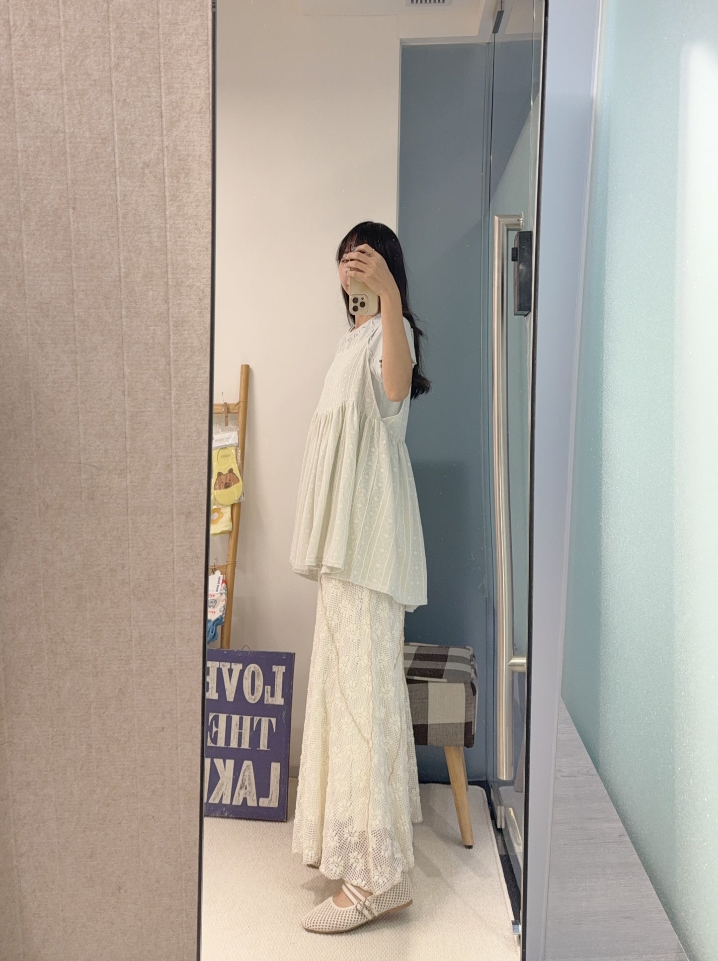 夏季・質感花仔柔軟吊帶外搭 2色入 1S10833