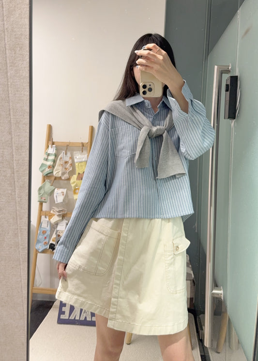 夏季・揭頁式全橡筋假裙褲 3色入 1S30831