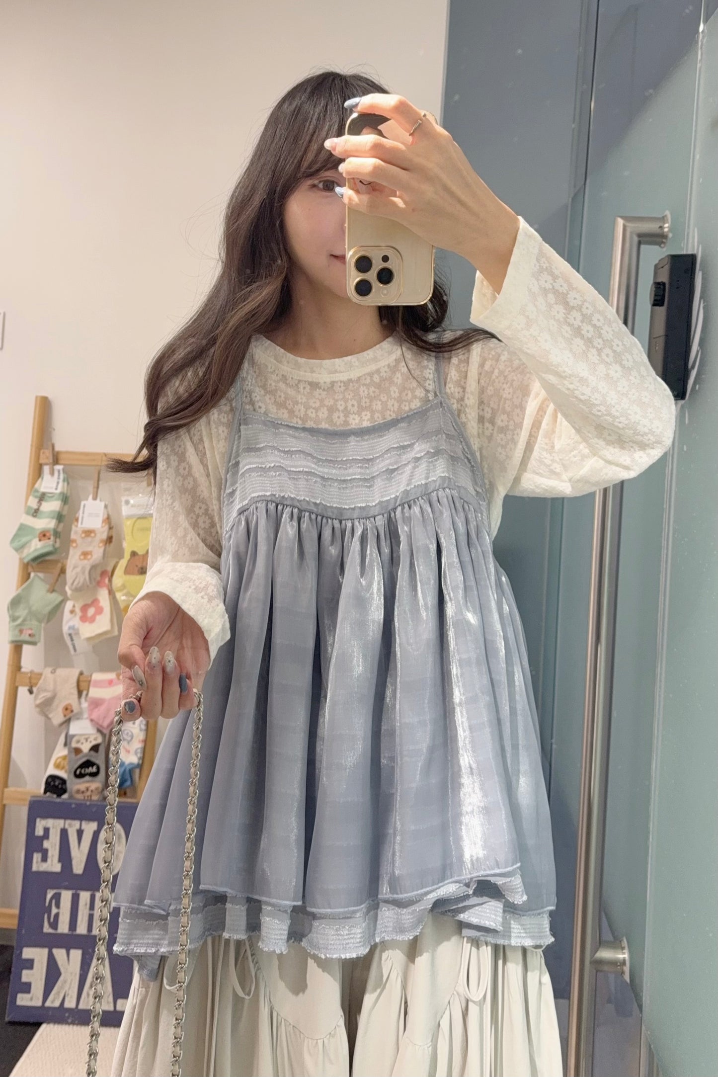 夏季・緞面質感吊帶上衣 2色入 1S10837