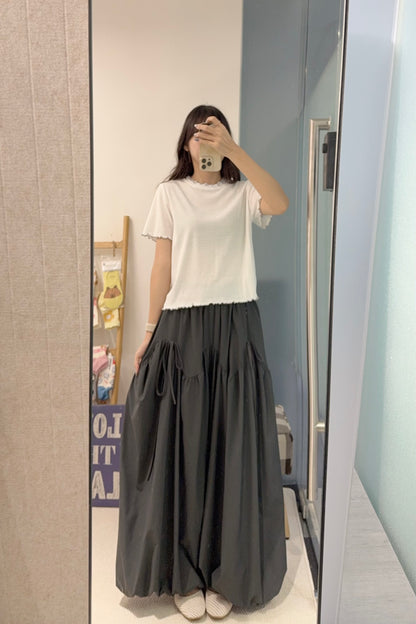 夏季・撞色邊彈性薄Tee 3色入 1S50836