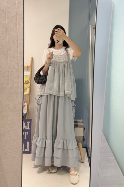夏季・緞面質感吊帶上衣 2色入 1S10837