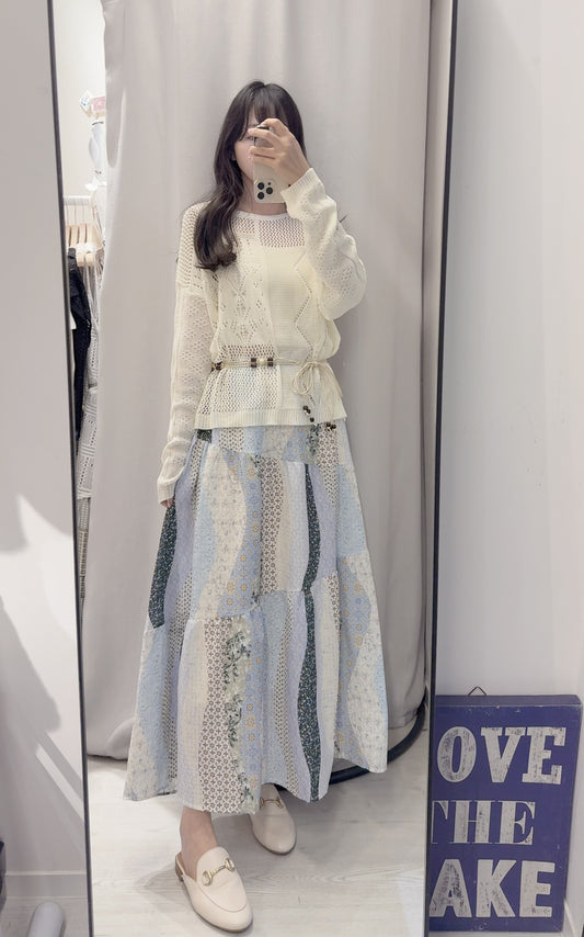 春夏・民族風裙配網衫SET 1S00325