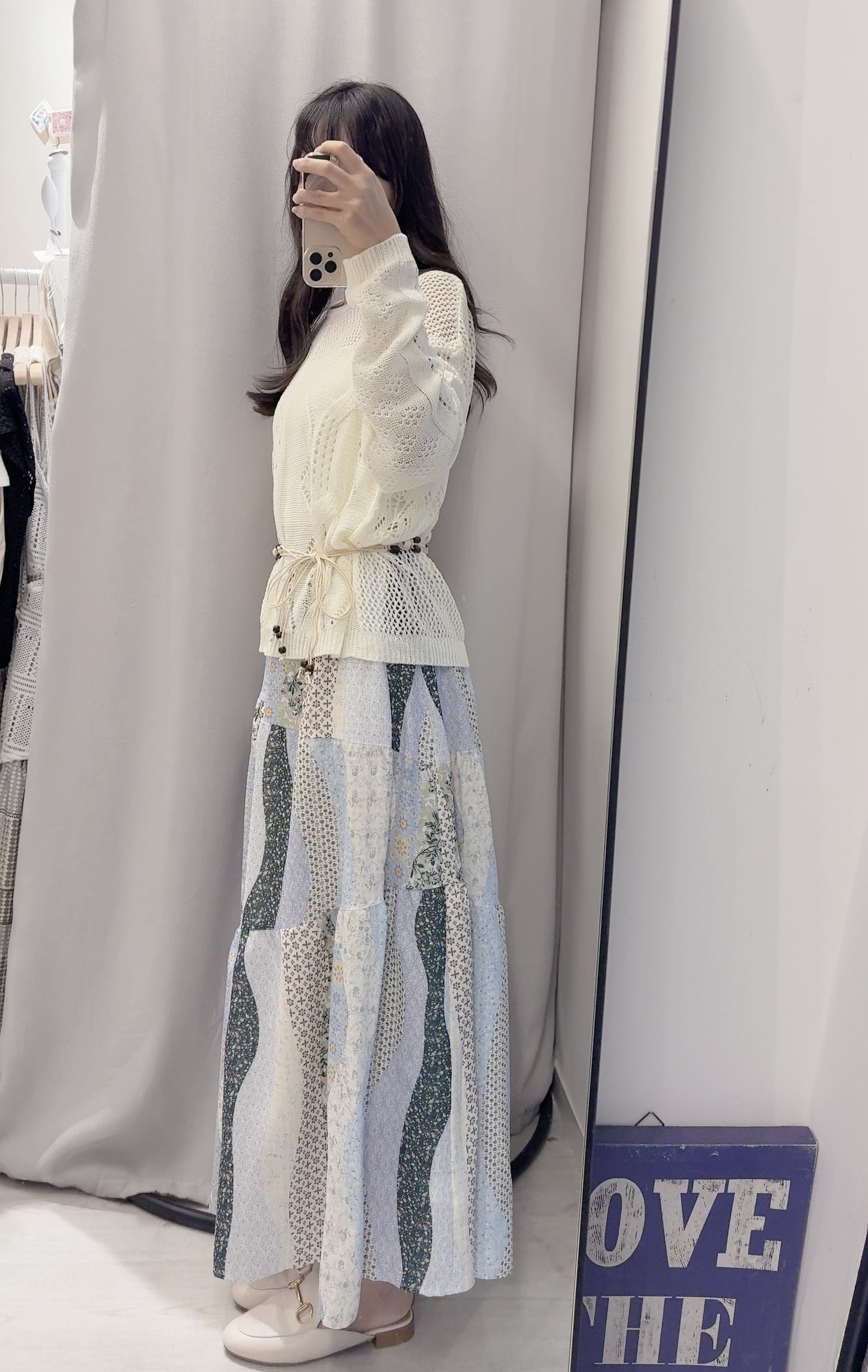 春夏・民族風裙配網衫SET 1S00430