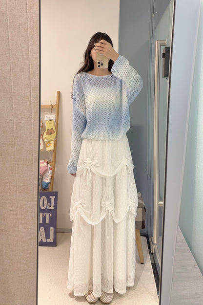 初秋・小閃片漸變色線衫 2色入 1S60840