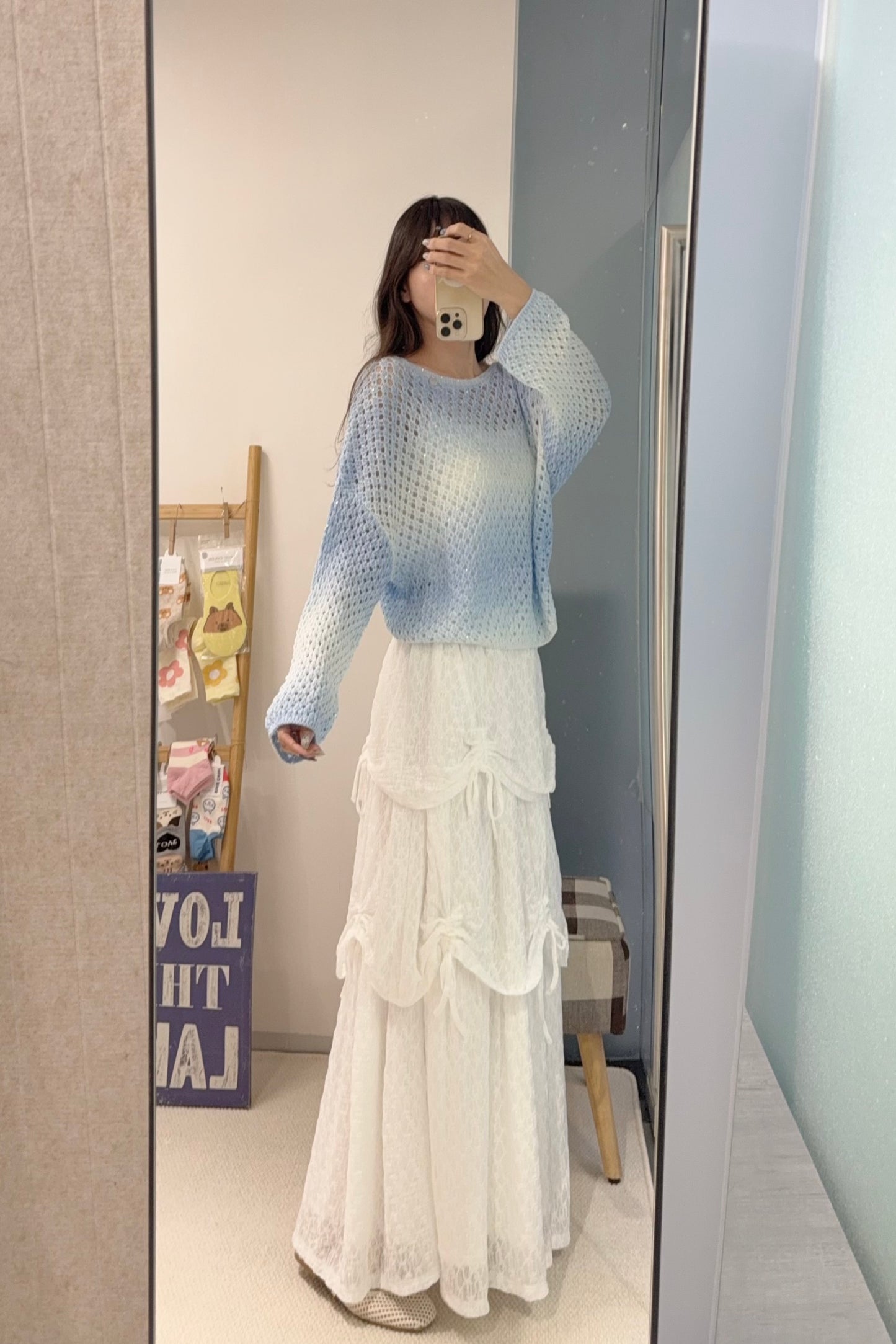 初秋・小閃片漸變色線衫 2色入 1S60840