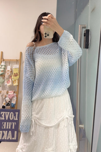 初秋・小閃片漸變色線衫 2色入 1S60840