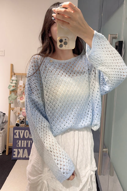 初秋・小閃片漸變色線衫 2色入 1S60840