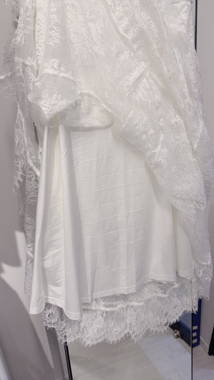 春夏・恤衫連蕾絲裙三件套裝 1S00326