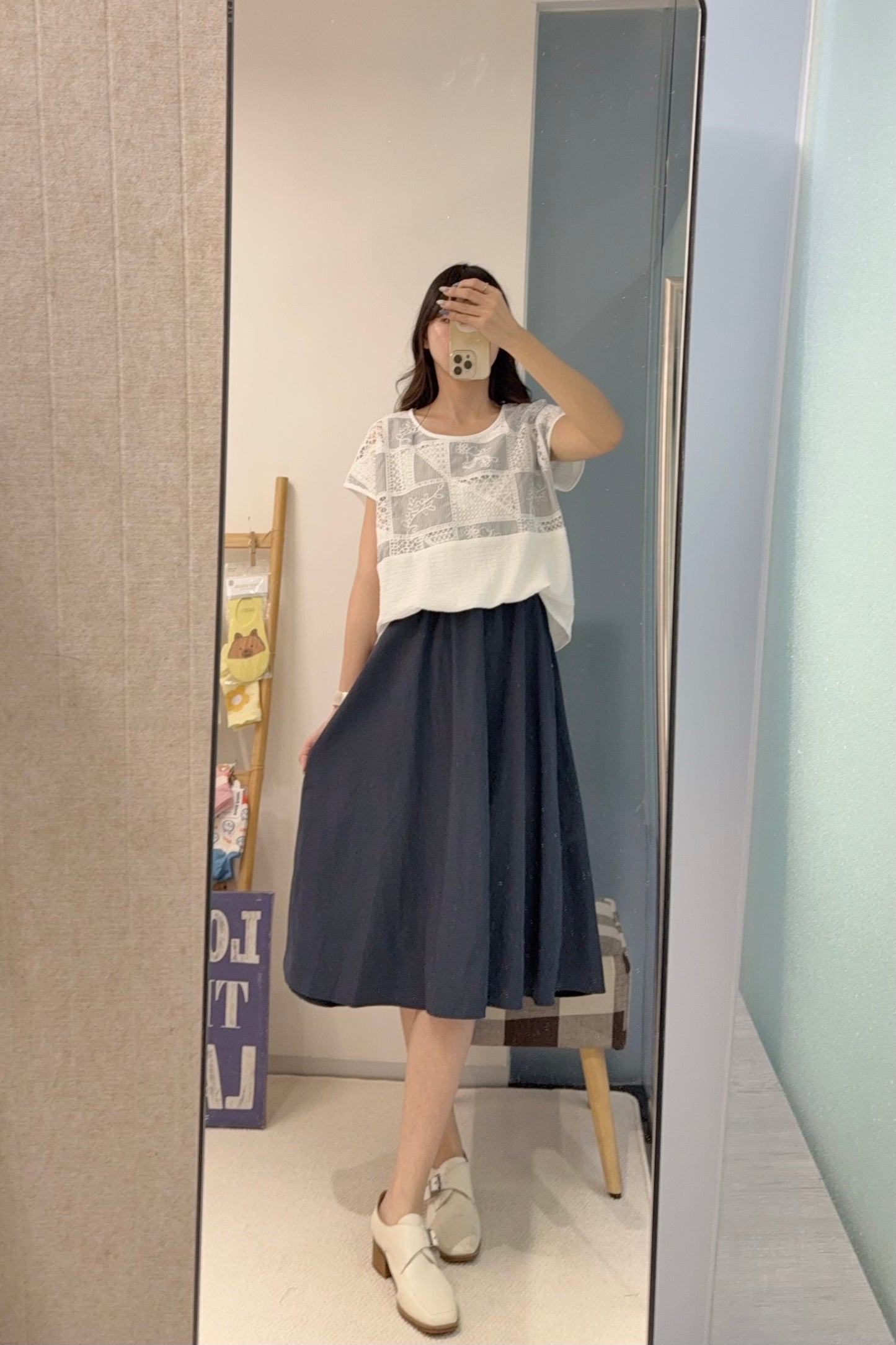 夏季・通花拼布連身裙 1S20841