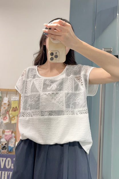 夏季・通花拼布連身裙 1S20841