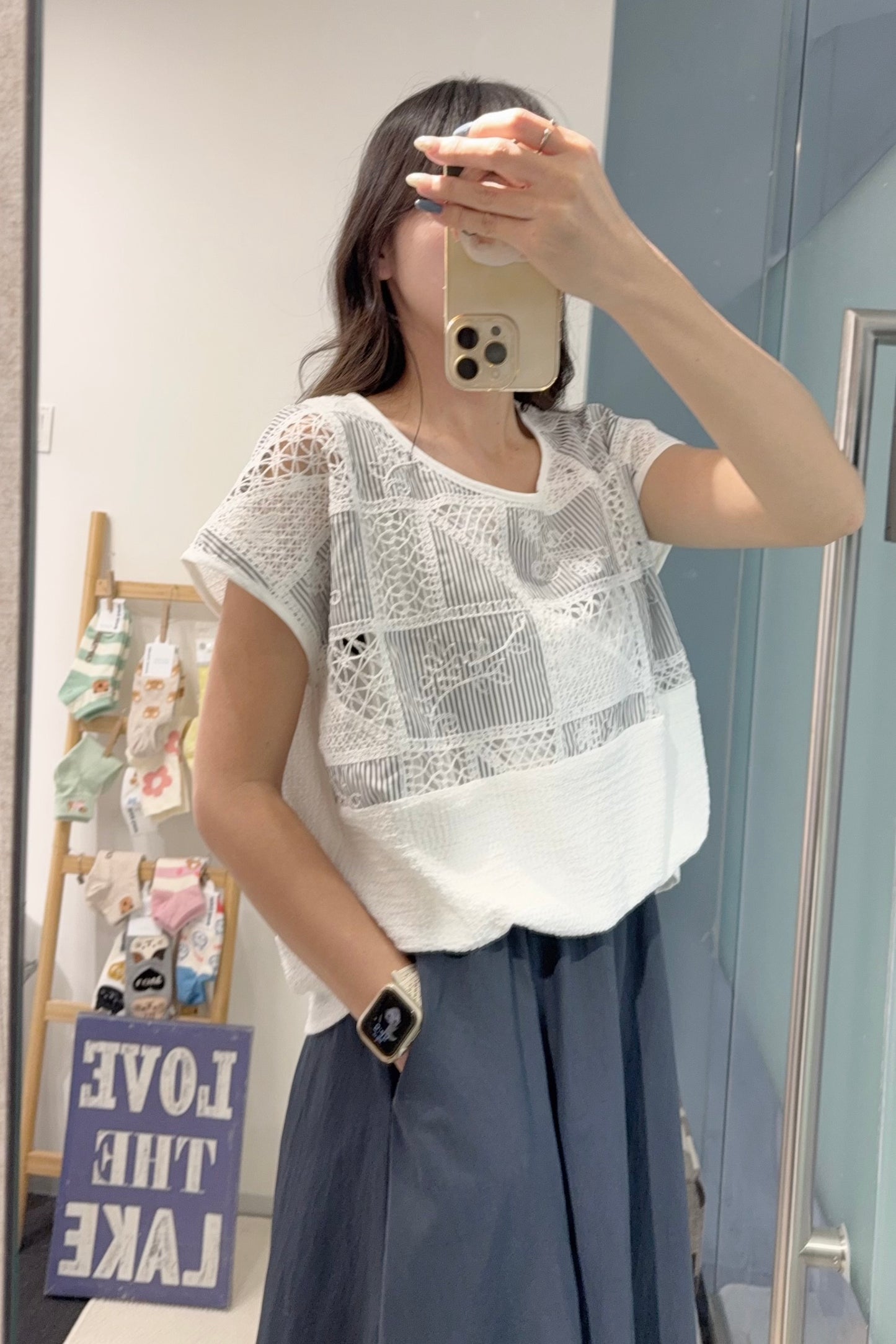夏季・通花拼布連身裙 1S20841