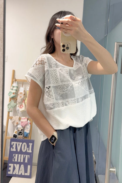 夏季・通花拼布連身裙 1S20841