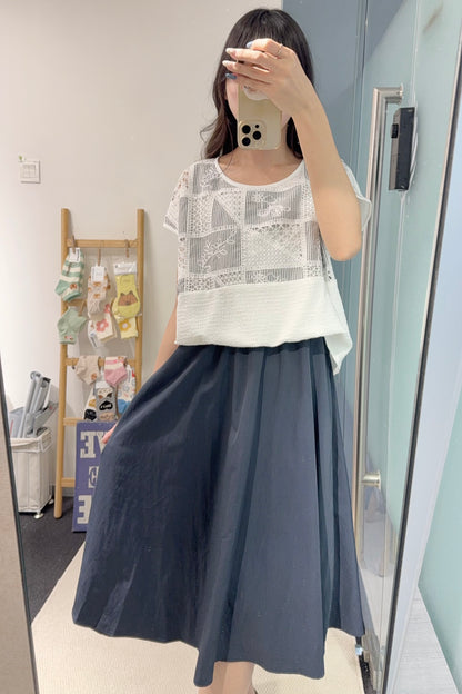 夏季・通花拼布連身裙 1S20841
