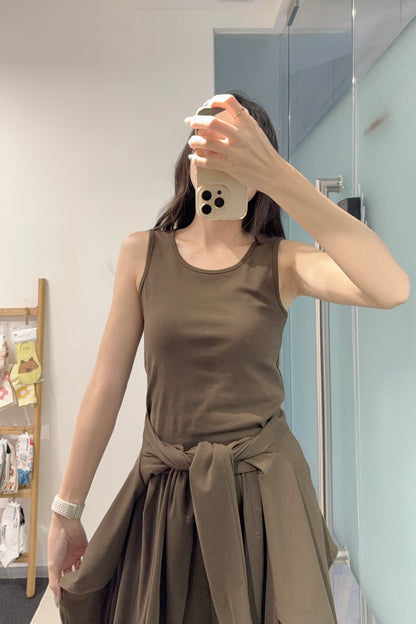 初秋・棉料背心闊褲配外套SET 3色入 1S00843